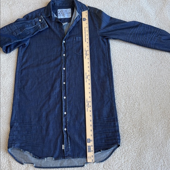 Frank & Eileen Mary‎ Blue Shirt Dress Stone Washed Vintage Denim Women’s Small - Picture 14 of 16